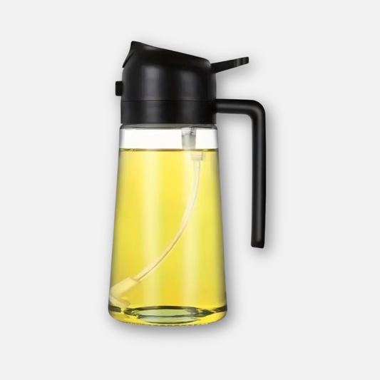 Oil Spray Glass Bottle Dispenser - 2 in 1
