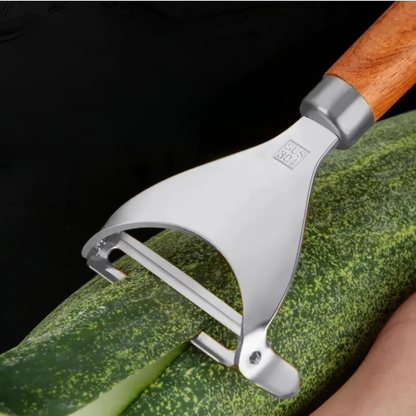 Premium Stainless Steel & Hardwood Peeler