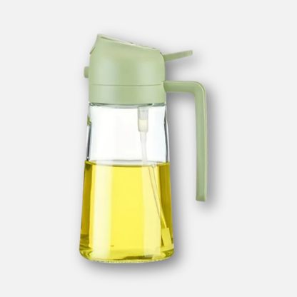 Oil Spray Glass Bottle Dispenser - 2 in 1