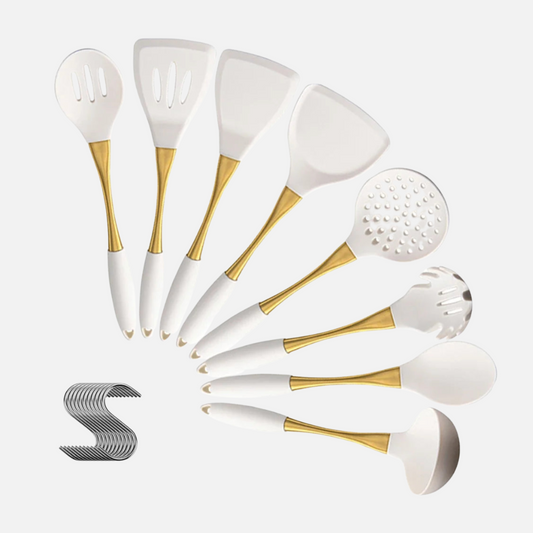 White Gold Silicone Kitchenware (8pcs)