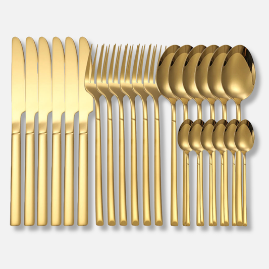 Golden Cutlery Set Stainless Steel