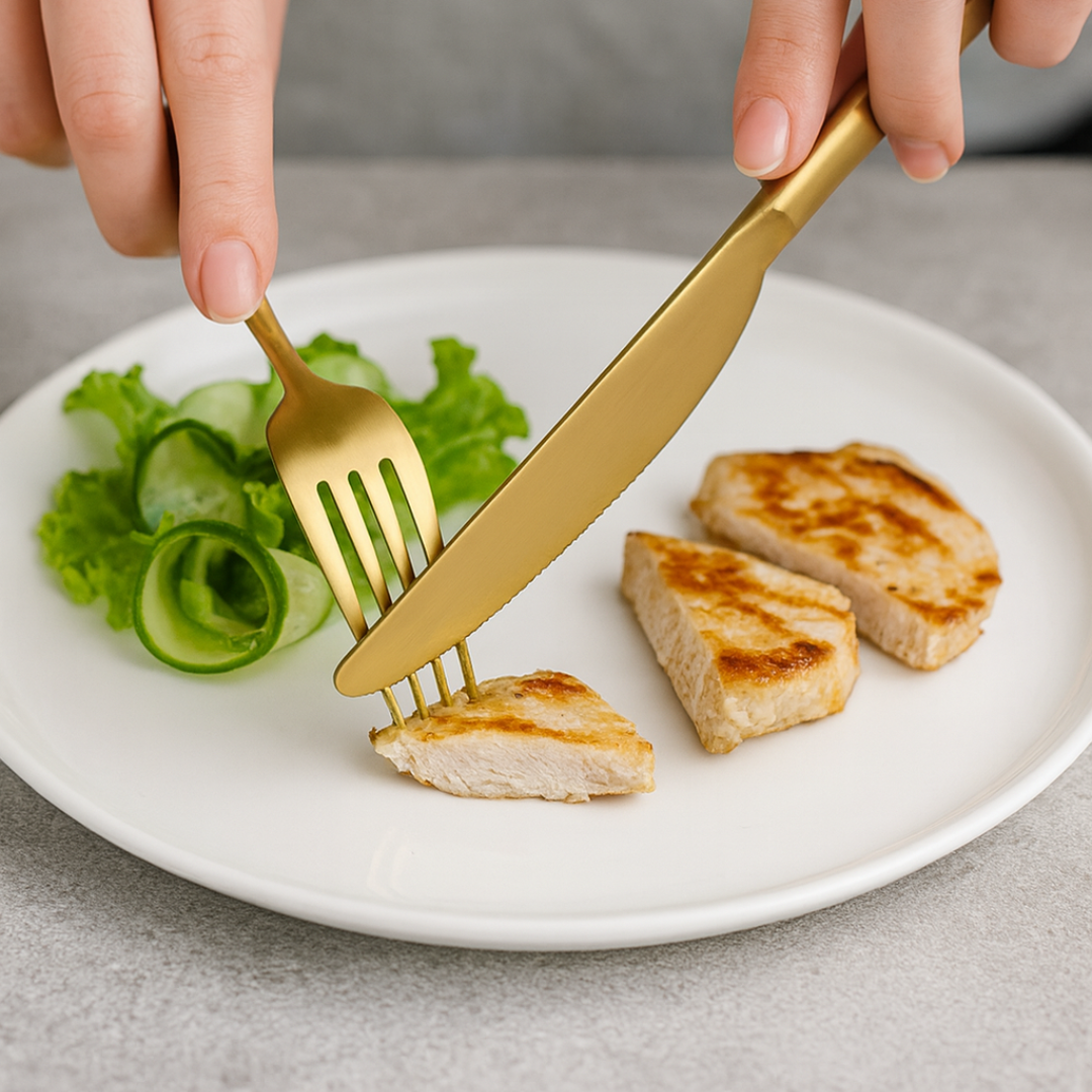 Golden Cutlery Set Stainless Steel