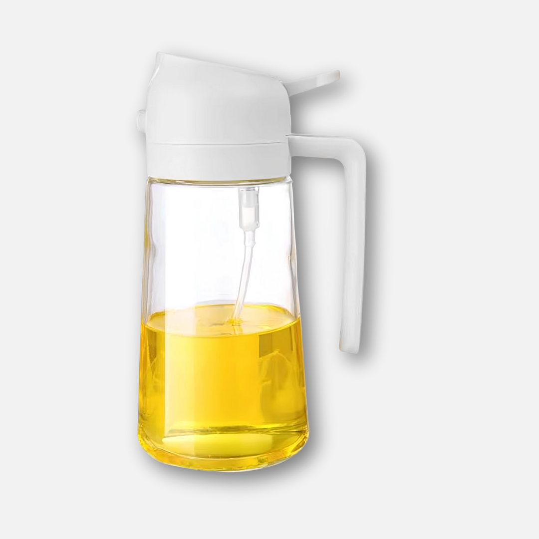 Oil Spray Glass Bottle Dispenser - 2 in 1