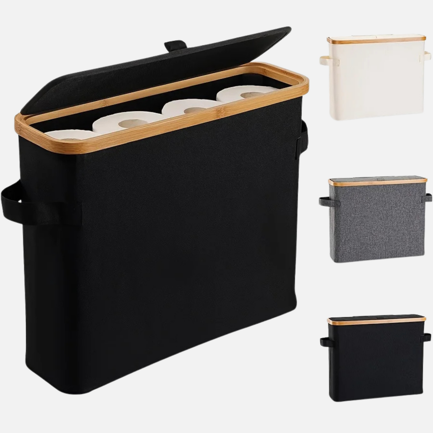 Bamboo Toilet Paper Storage Box