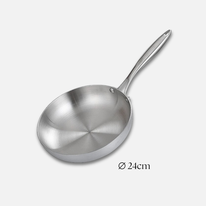 Stainless Steel Stir-Fry Pan