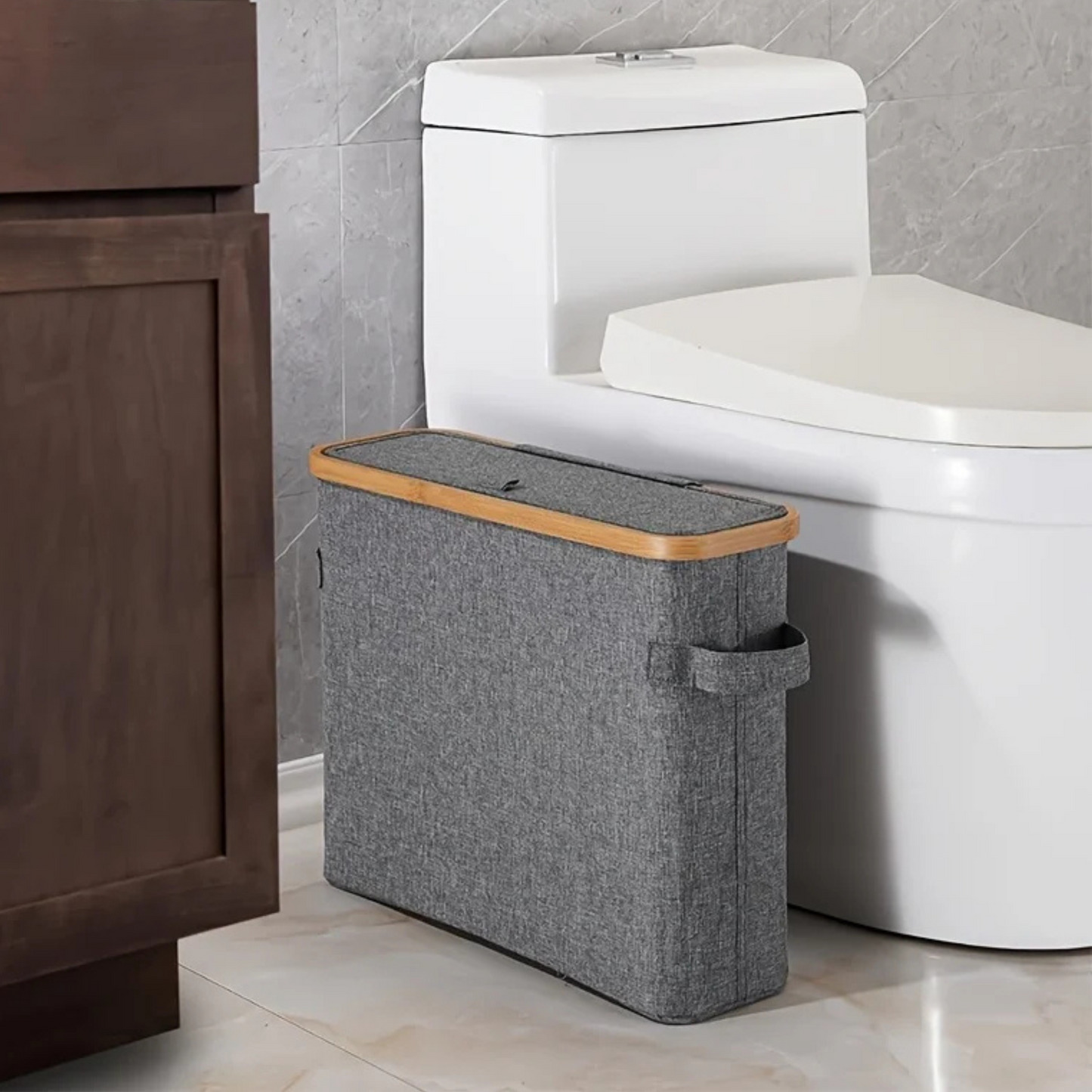 Bamboo Toilet Paper Storage Box