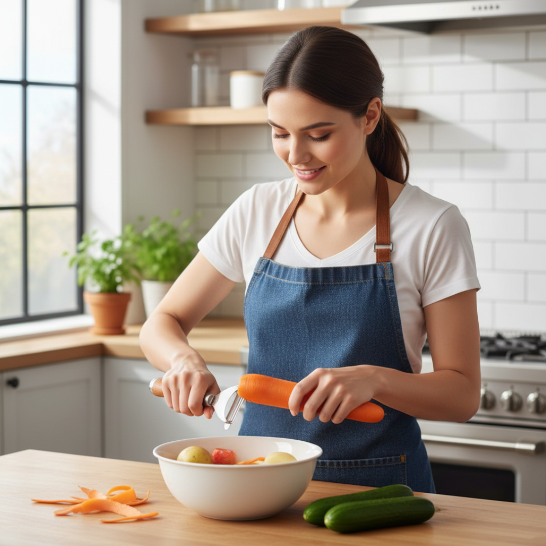 Premium Stainless Steel & Hardwood Peeler