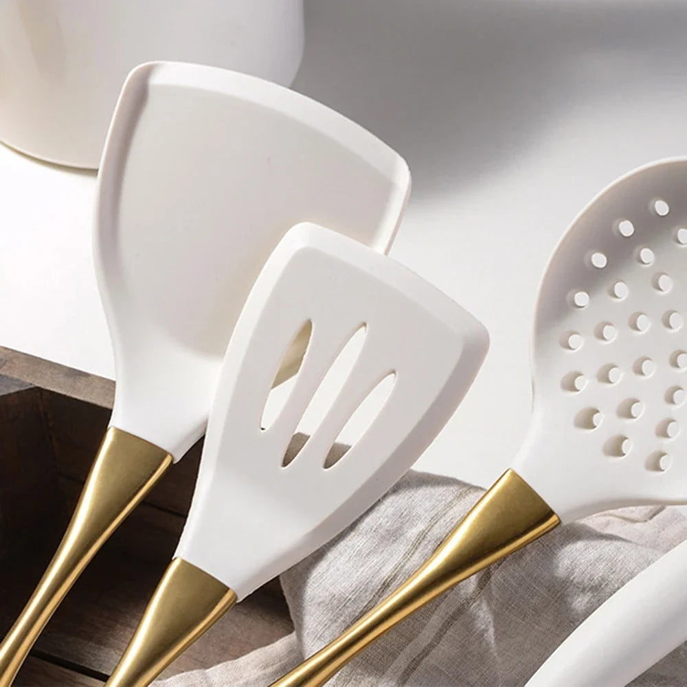 White Gold Silicone Kitchenware (8pcs)